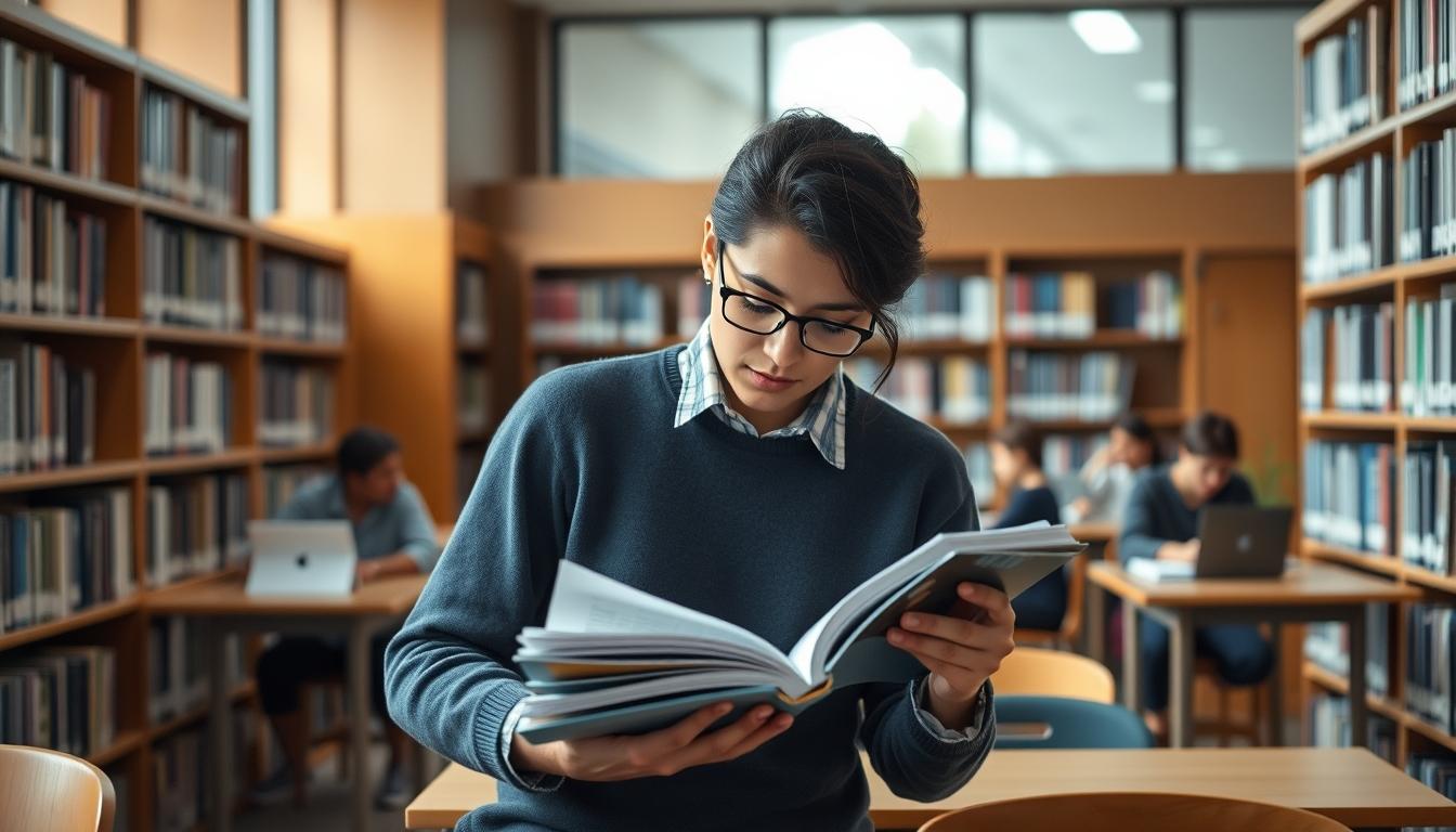 Students studying together in modern classroom